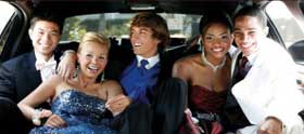los angeles prom limo party bus